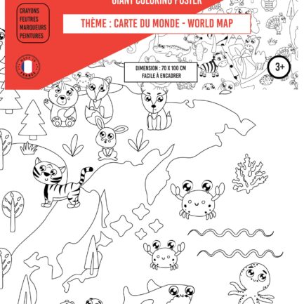 Le Monde des Animaux - Poster Géant à Colorier