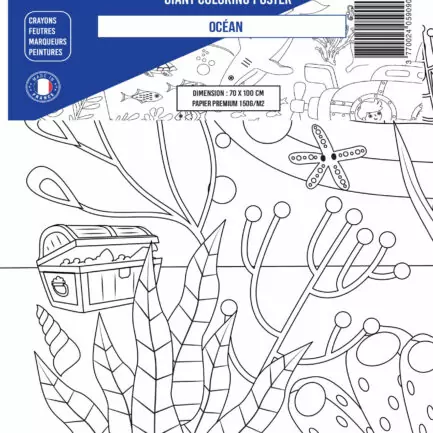 Coloriage XXL Océan pour enfants - Les fonds marins